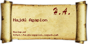 Hajdú Agapion névjegykártya